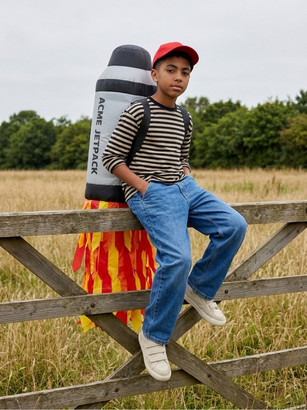 Halloween Child one size Striped Long-Sleeve Tee - Black & Cream